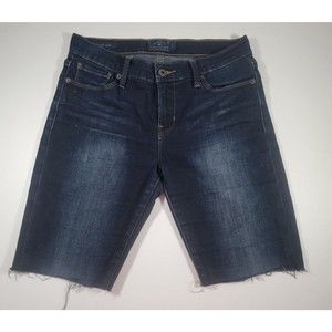 Lucky Brand Brooke Skinny Shorts Women's Size 4 / 27 Mid-Rise Blue Denim